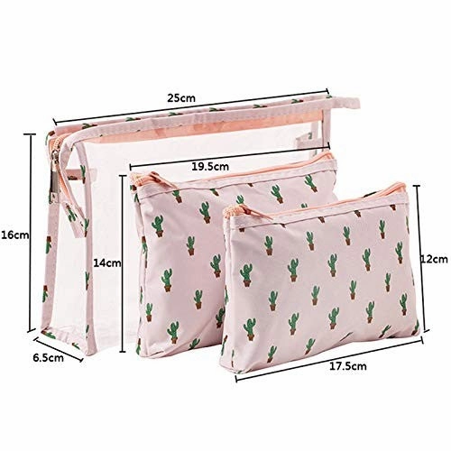 Cosmetic Finmind Cosmetic Bag Transparent Toiletry Bag Travel Makeup Bag Pouch Multi-Style Cosmetic
