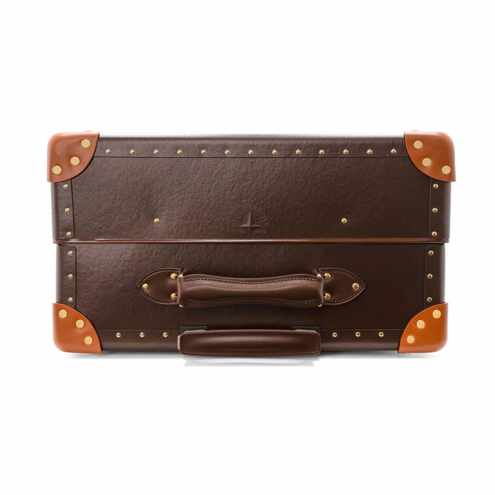Cotswolds  Large Check-In - 4 Wheels | Brown/Orange/Gold