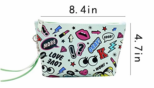 Creative Cosmetic Bags Portable Leather Clutch Purse Travel Toiletry Pouch