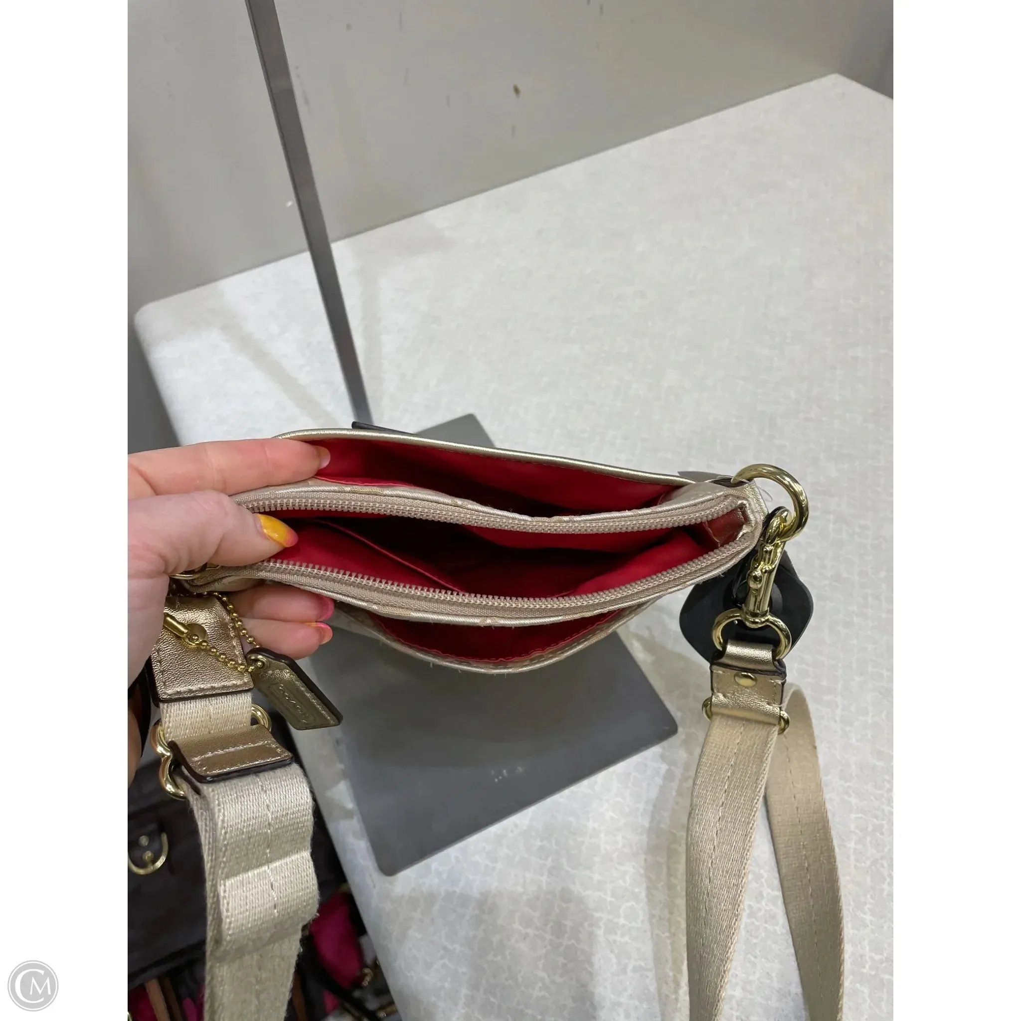 Crossbody Designer By Coach, Size: Medium