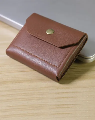 Cute Women Black Leather Billfold Card Wallet Coin Wallets Mini Change Wallets For Women