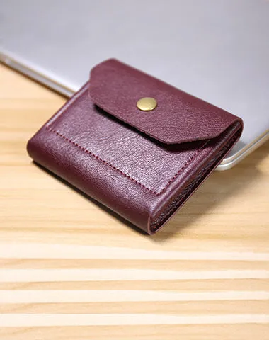Cute Women Black Leather Billfold Card Wallet Coin Wallets Mini Change Wallets For Women