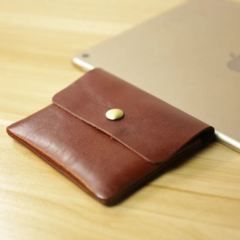 Cute Women Brown Leather Mini Coin Wallet Crown Change Wallet For Women