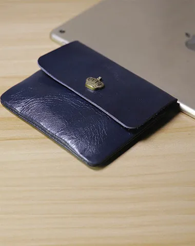 Cute Women Brown Leather Mini Coin Wallet Crown Change Wallet For Women