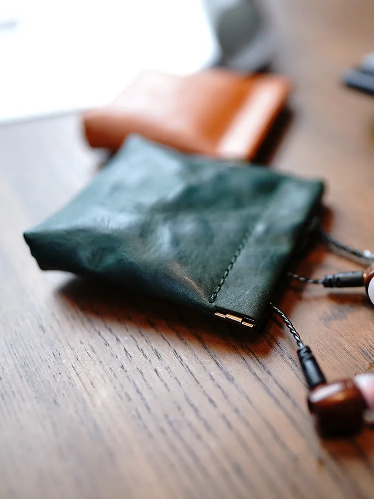 Cute Women Leather Change Wallet Slim Coin Wallets Headphone Case Cord Organizer For Women