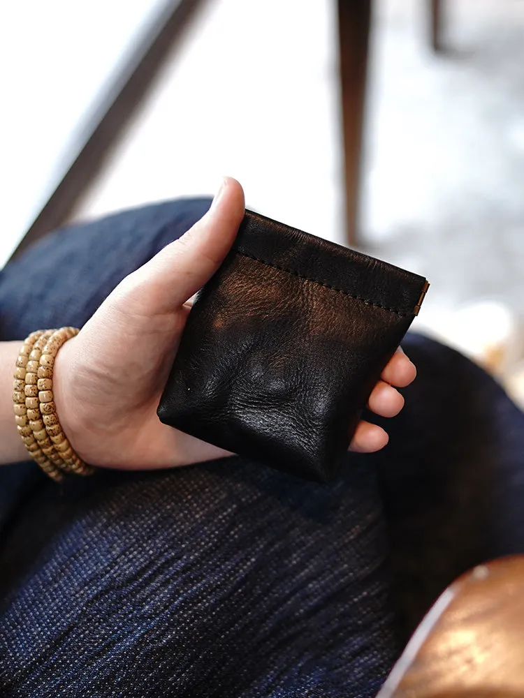 Cute Women Leather Change Wallet Slim Coin Wallets Headphone Case Cord Organizer For Women
