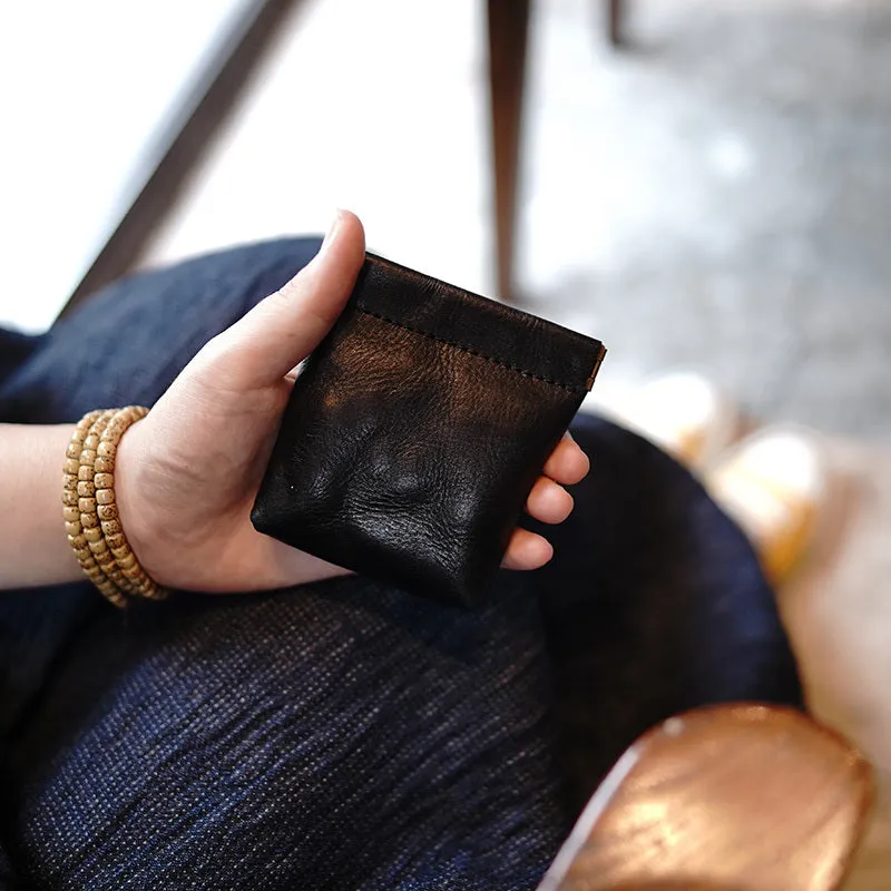Cute Women Leather Change Wallet Slim Coin Wallets Headphone Case Cord Organizer For Women