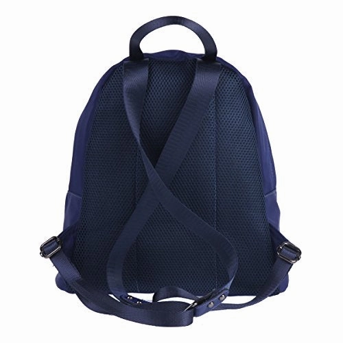 Damara Womens Front Personalized Adorn Back With Mesh Net School Bag,Blue