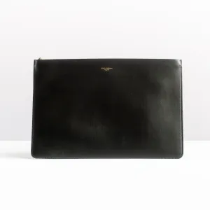 DOLCE & GABBANA - POUCH BUSINESS IN BLACK LEATHER CALFSKIN
