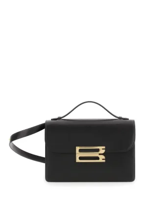 Dorian' Black Shoulder Bag With Adjustable