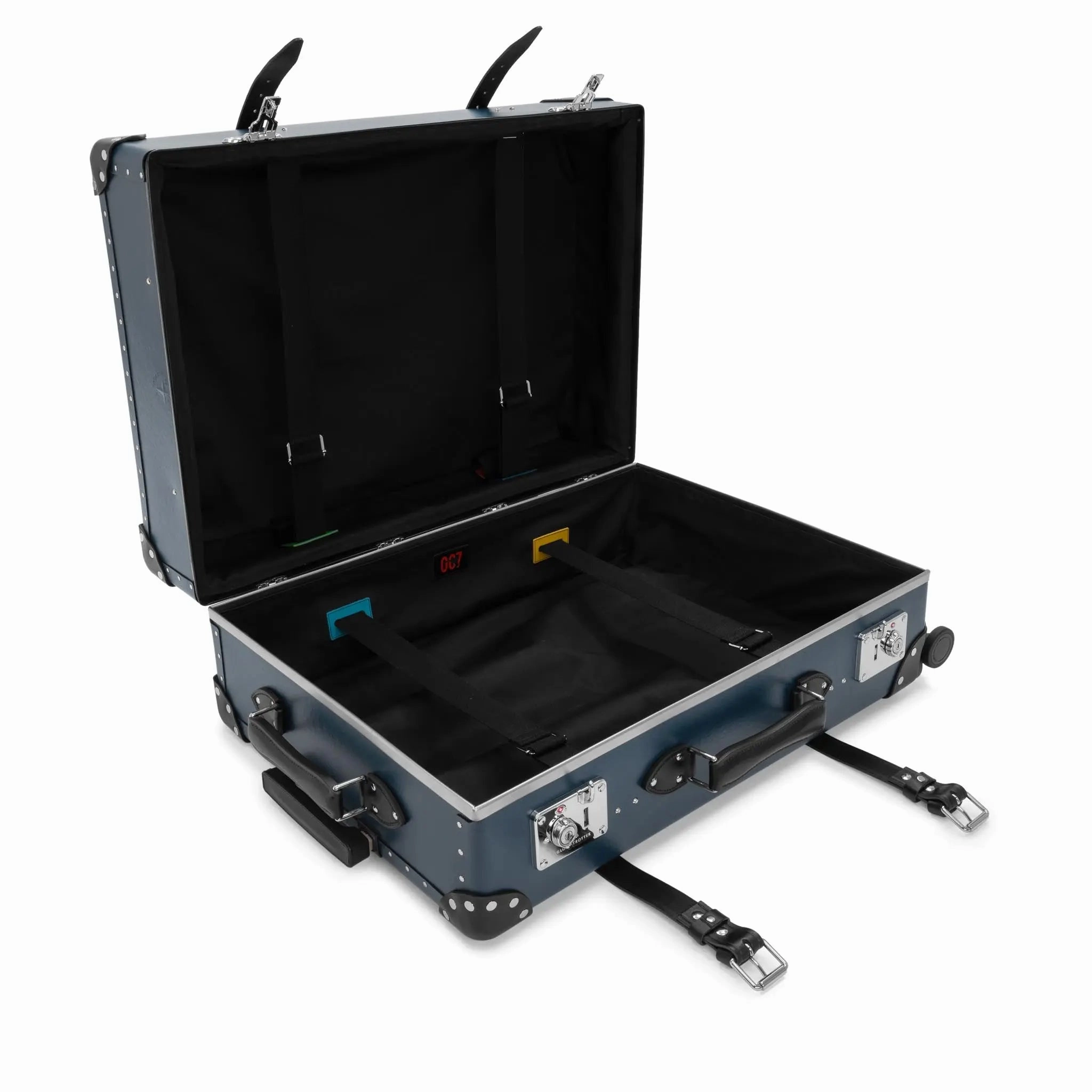 DR. NO  Large Check-In - 4 Wheels | Navy/Black/Chrome