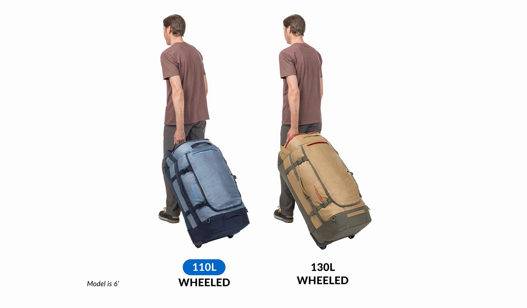 Eagle Creek Cargo Hauler Wheeled Duffel Travel Bag with Backpack Straps and Handles, Lockable U-Lid Opening, End Compartments, and Compression Straps