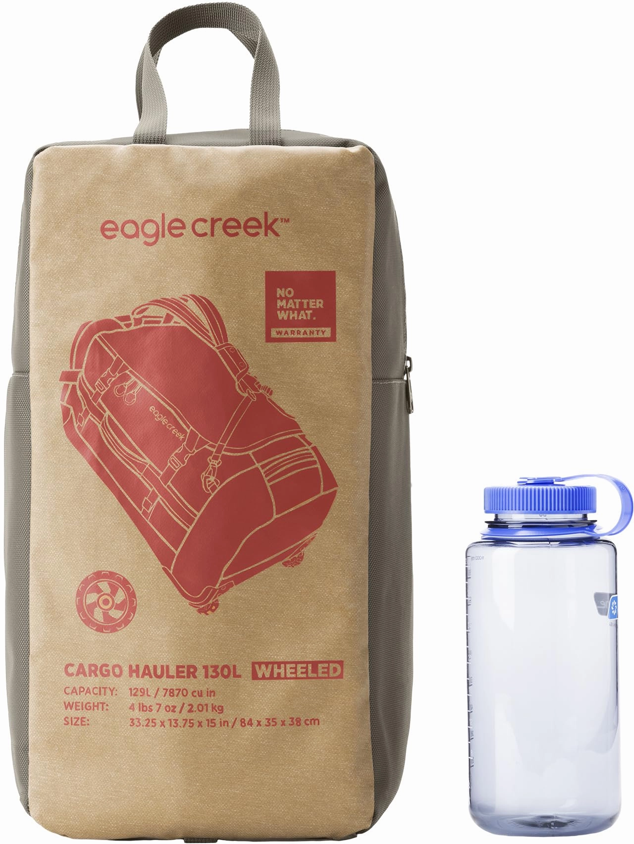 Eagle Creek Cargo Hauler Wheeled Duffel Travel Bag with Backpack Straps and Handles, Lockable U-Lid Opening, End Compartments, and Compression Straps