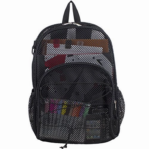 Eastsport Mesh Bungee Backpack, Black, One Size