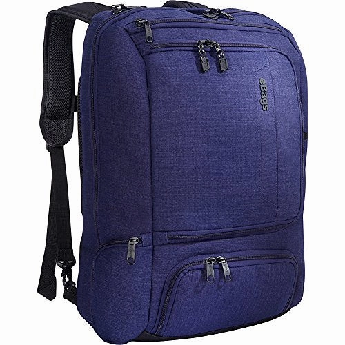 eBags Professional Weekender Carry-On Backpack for Travel & Business - TSA Friendly - Fits 18" Laptop - (Brushed Indigo)