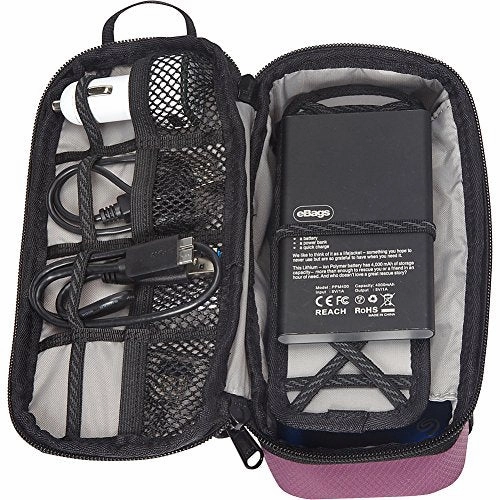 eBags Small Cord Packing Cube - Cable Organizer Bag - (Black)