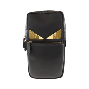 Fendi Nylon Leather Shoulder Bag (Pre-Owned)