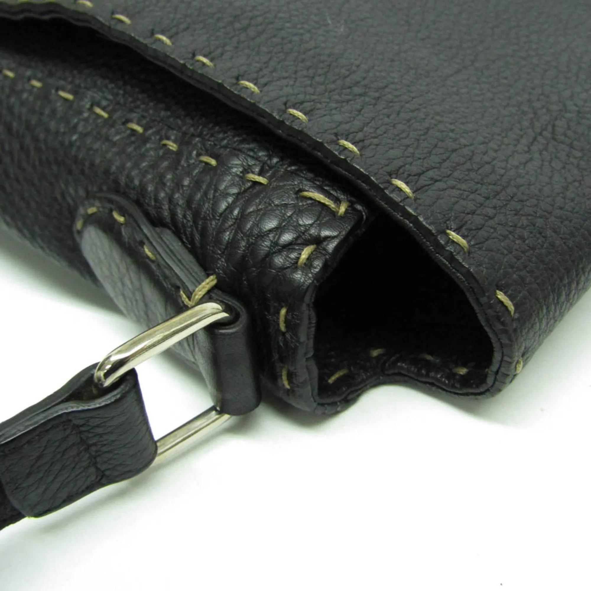 Fendi Selleria Leather Messenger Bag Shoulder Bag (Pre-Owned)