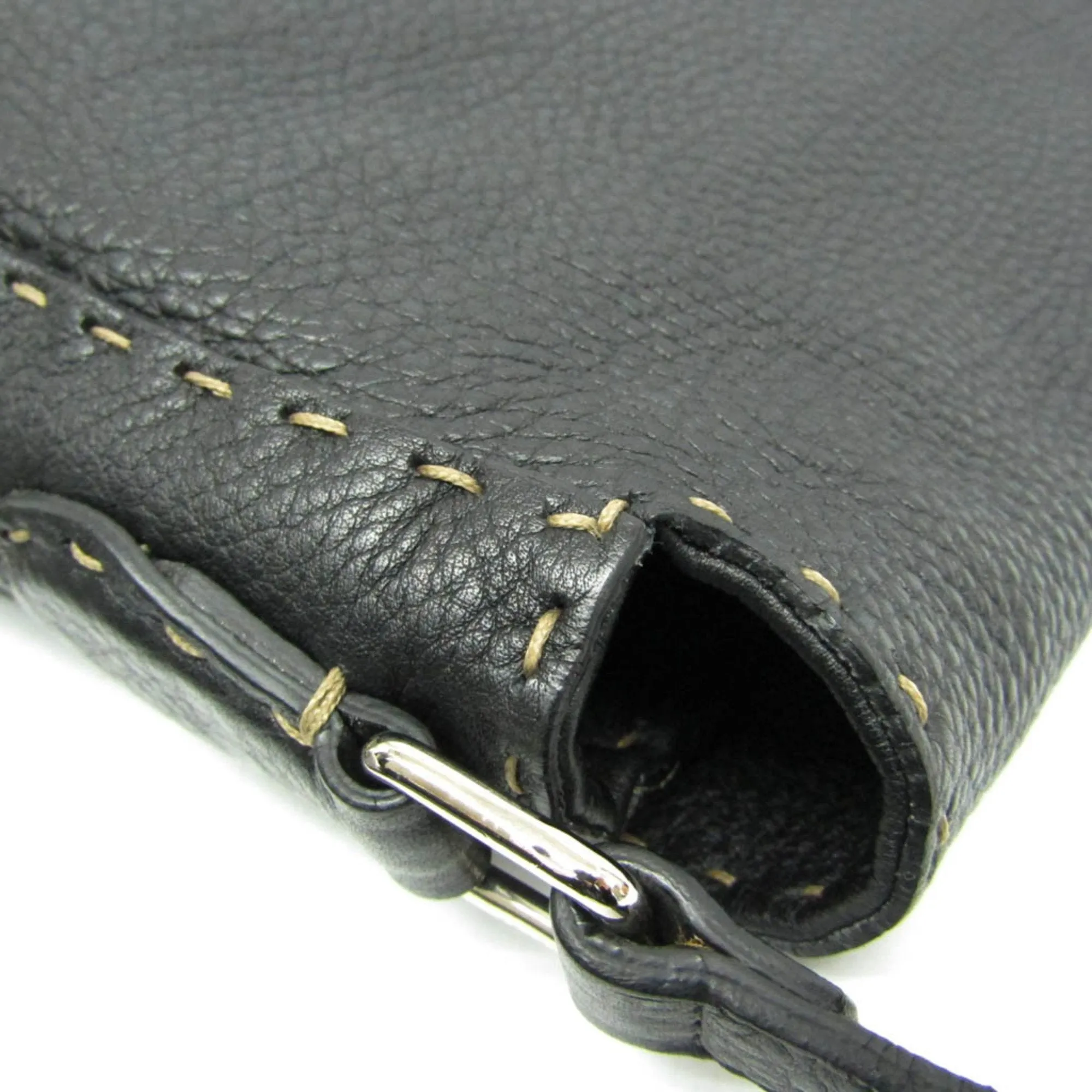 Fendi Selleria Leather Messenger Bag Shoulder Bag (Pre-Owned)