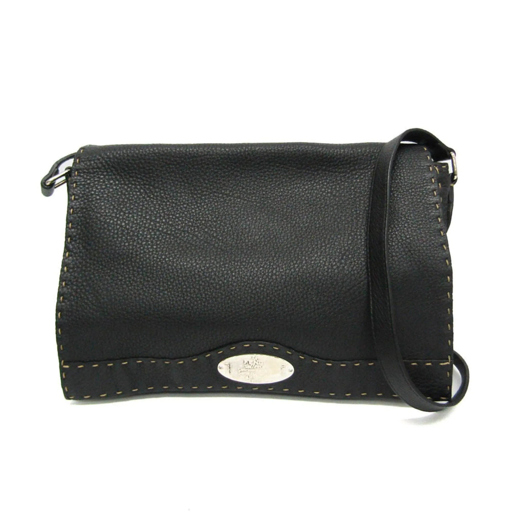 Fendi Selleria Leather Messenger Bag Shoulder Bag (Pre-Owned)