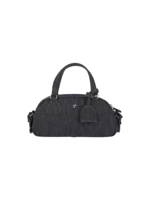 Friday Bowling" Shoulder Bag - Denim