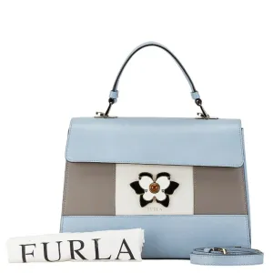 Furla blue  Leather Handbag Shoulder Bag (Pre-Owned)