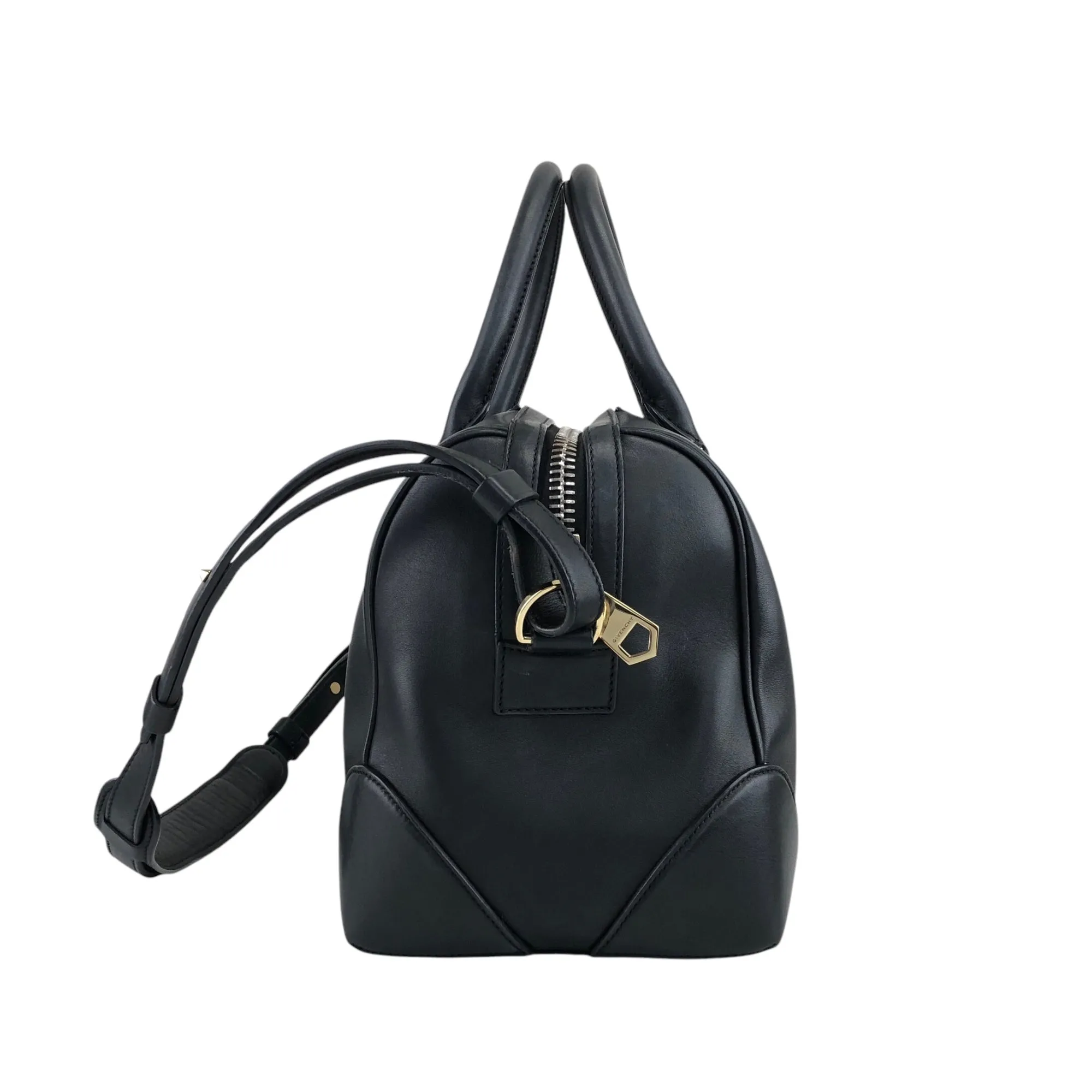 GIVENCHY Logo Two-way Boston bag Shoulder bag Black Vintage apxp26