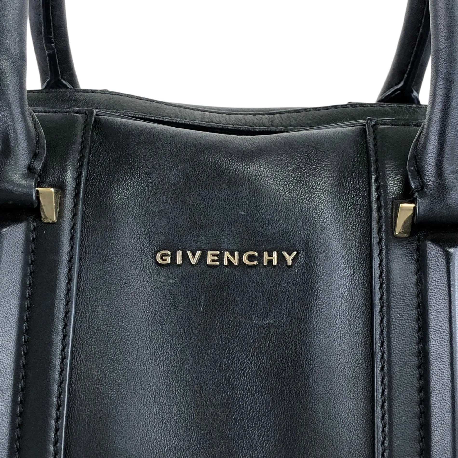 GIVENCHY Logo Two-way Boston bag Shoulder bag Black Vintage apxp26
