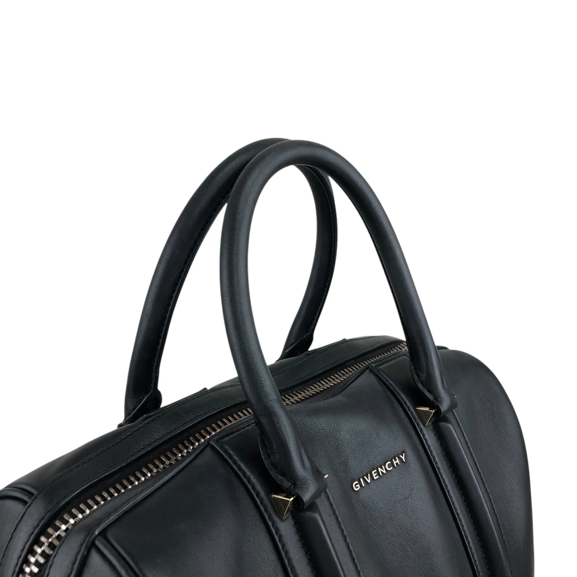 GIVENCHY Logo Two-way Boston bag Shoulder bag Black Vintage apxp26
