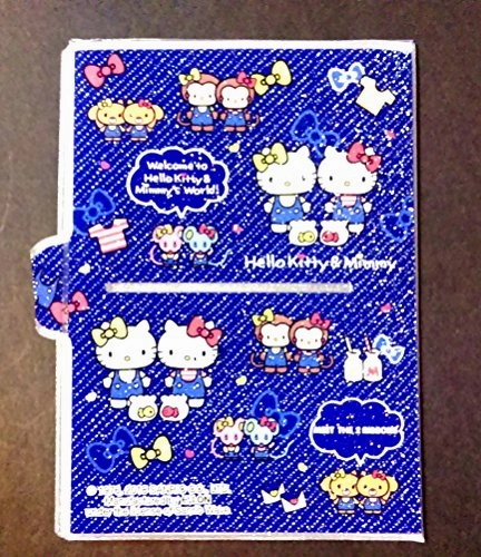 Glitter Cover Hello Kitty Passport Holder Organizer W/ Ziplock Pocket & Card Slots