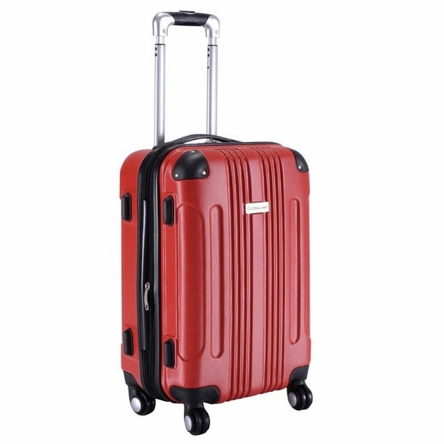 Goplus 20" Abs Luggage Bag Rolling Trolley Travel Suitcase Portable Carry On Luggage Waterproof