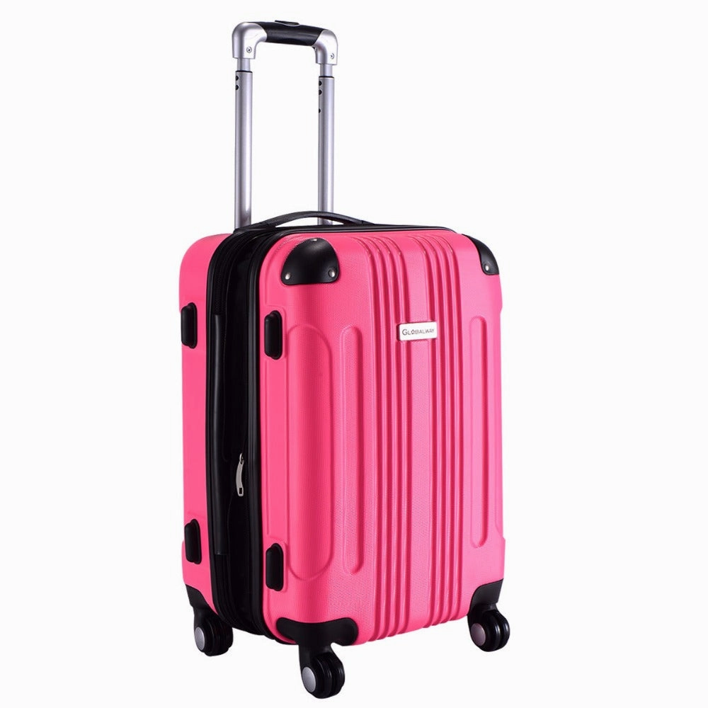 Goplus 20" Abs Luggage Bag Rolling Trolley Travel Suitcase Portable Carry On Luggage Waterproof