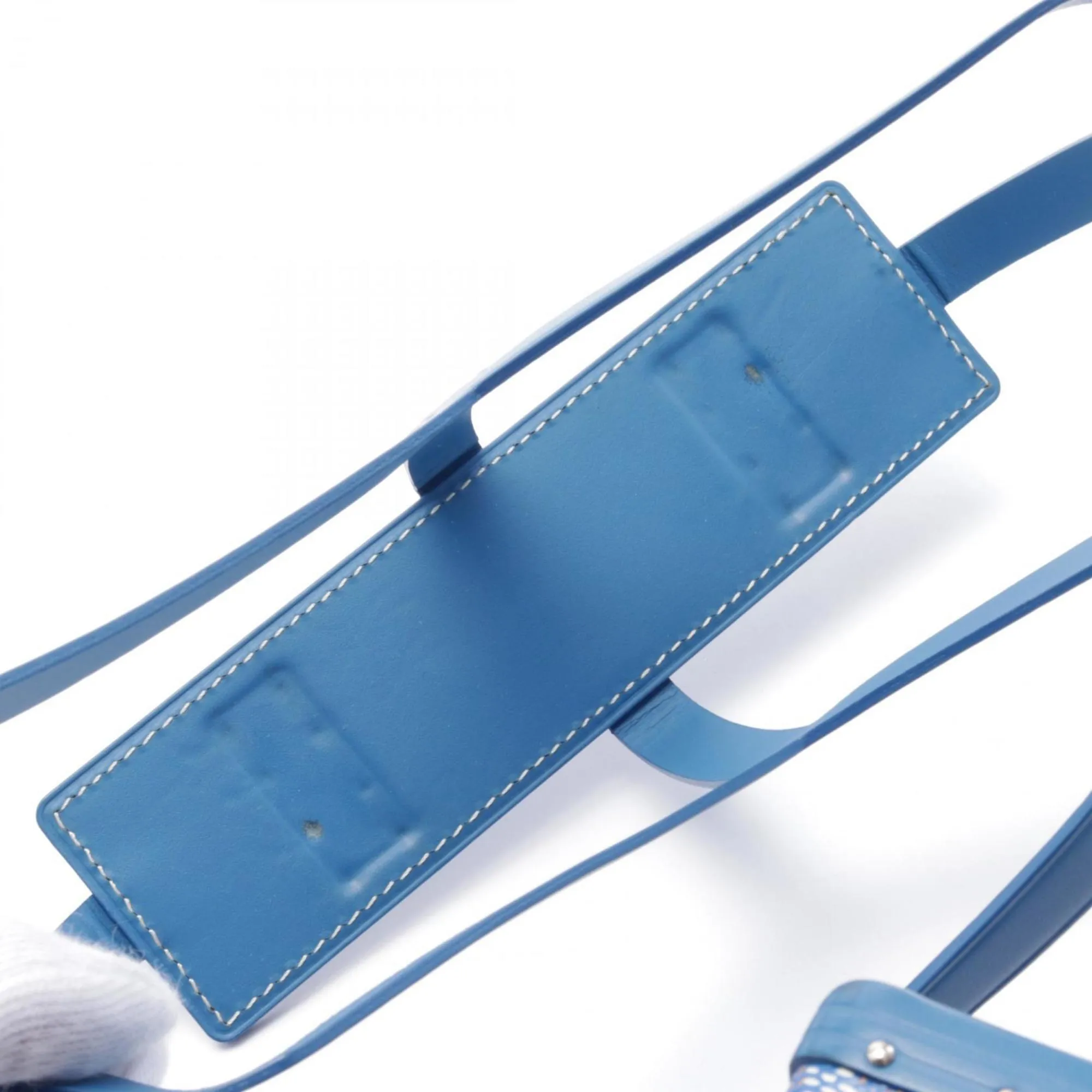 Goyard blue Coated Canvas Leather Shoulder Bag (Pre-Owned)