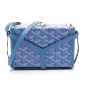 Goyard blue Coated Canvas Leather Shoulder Bag (Pre-Owned)