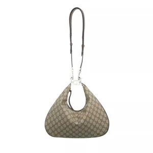 Gucci Attache Shoulder Bag Medium Beige Ebony/New Acero