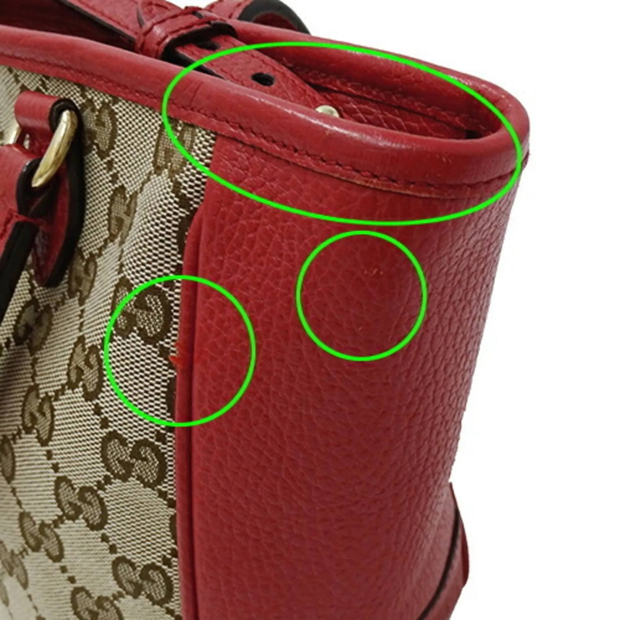 GUCCI bag ladies handbag shoulder 2way GG canvas brown red 449241