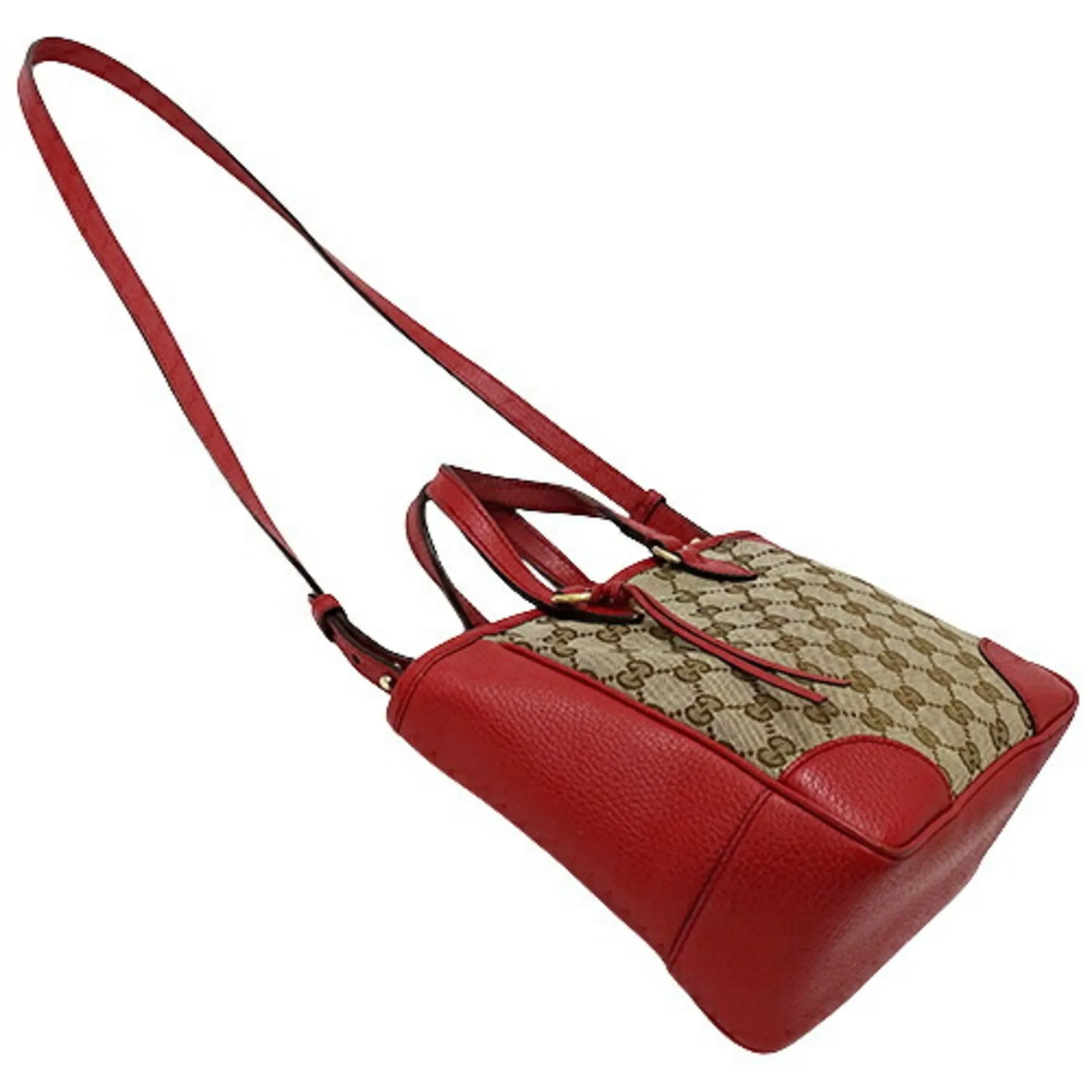 GUCCI bag ladies handbag shoulder 2way GG canvas brown red 449241