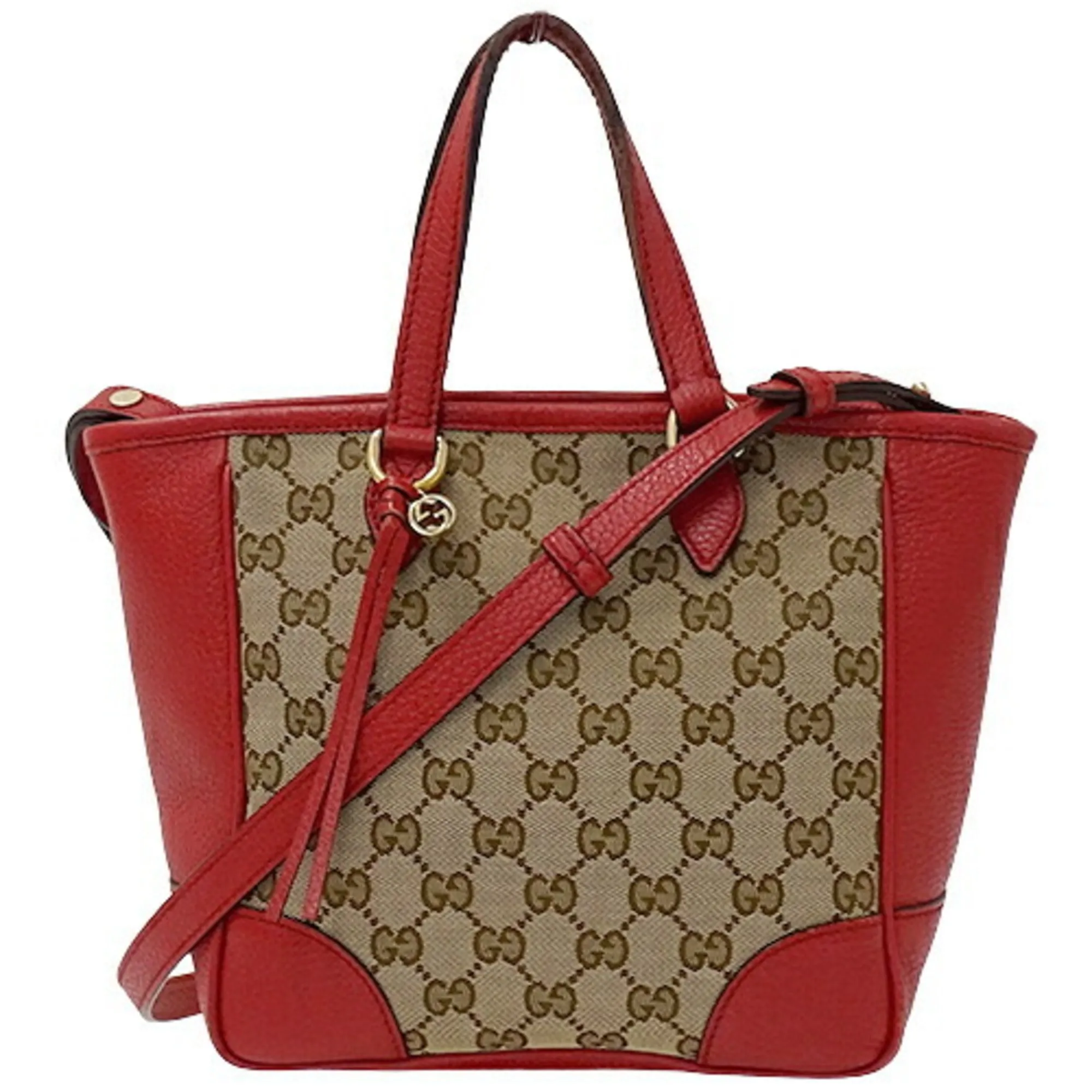 GUCCI bag ladies handbag shoulder 2way GG canvas brown red 449241