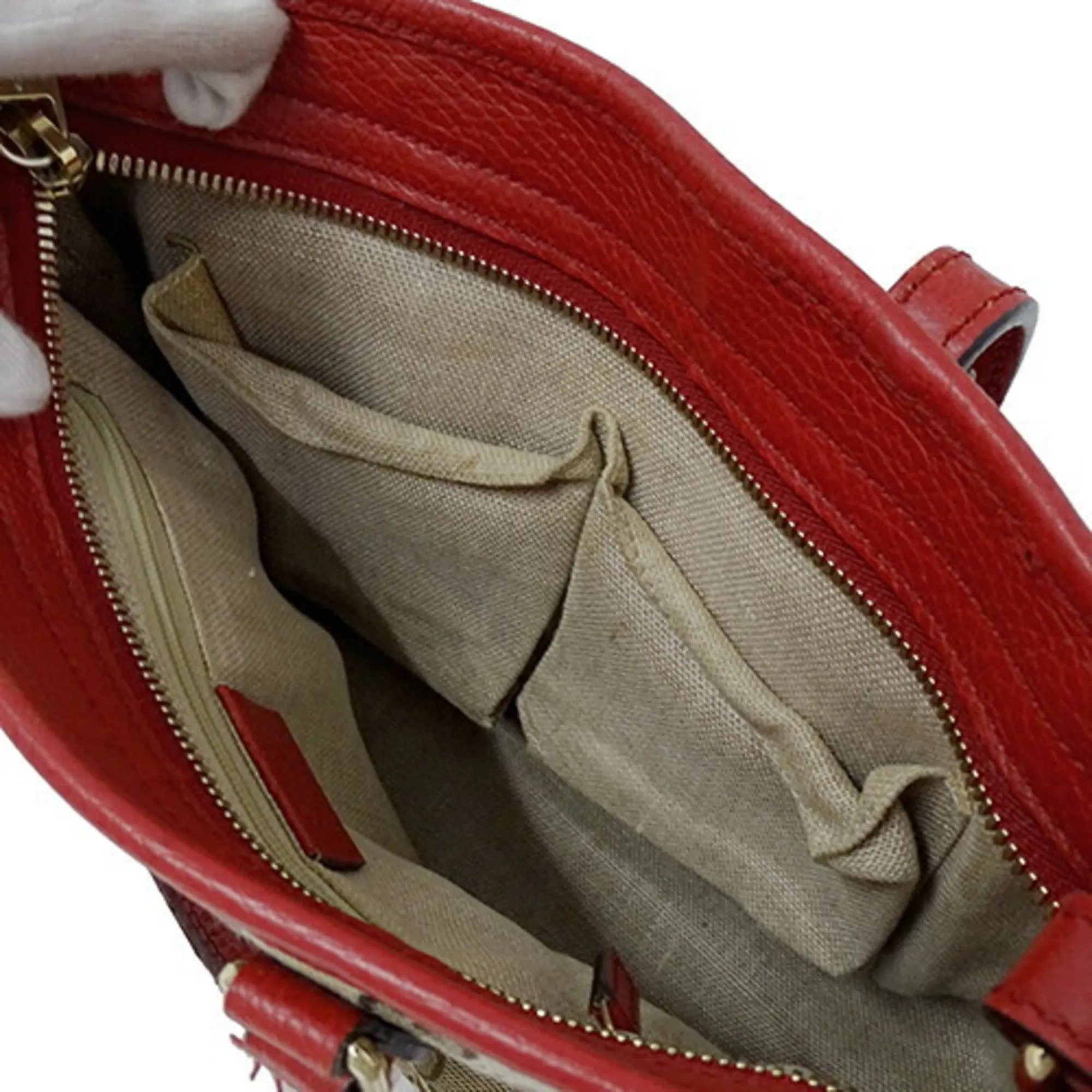 GUCCI bag ladies handbag shoulder 2way GG canvas brown red 449241