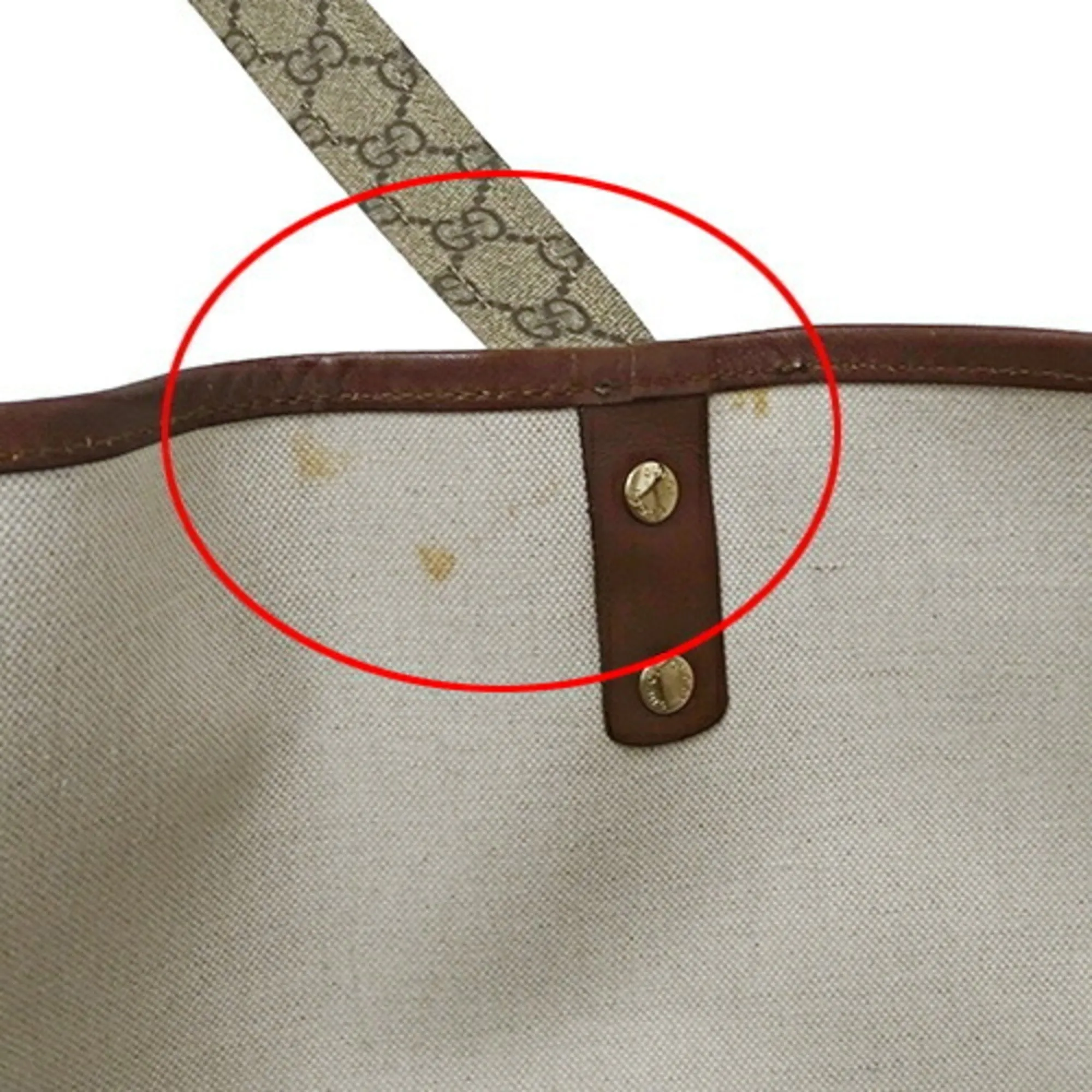 GUCCI bag ladies tote shoulder GG plus brown beige 211134