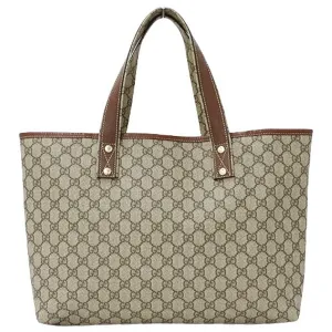 GUCCI bag ladies tote shoulder GG plus brown beige 211134