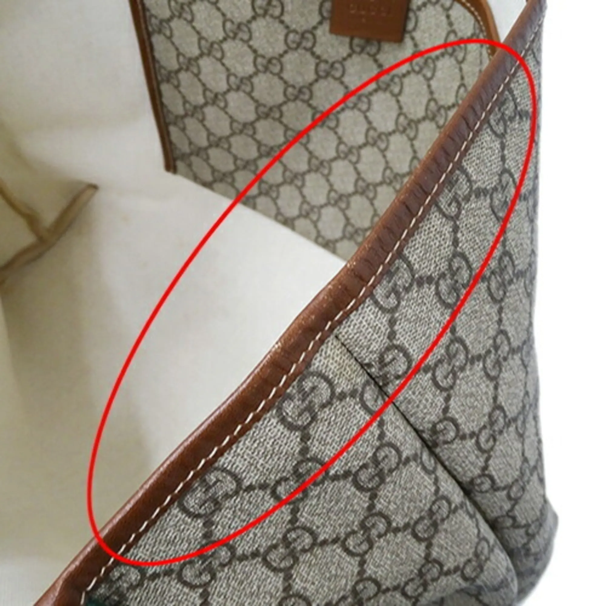 GUCCI bag ladies tote shoulder GG plus brown beige 211134