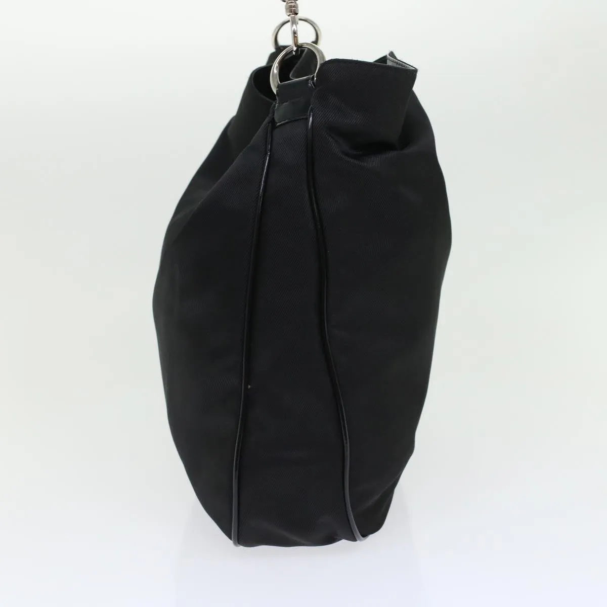 GUCCI Bamboo Shoulder Bag Nylon Black 00119981577  ep826