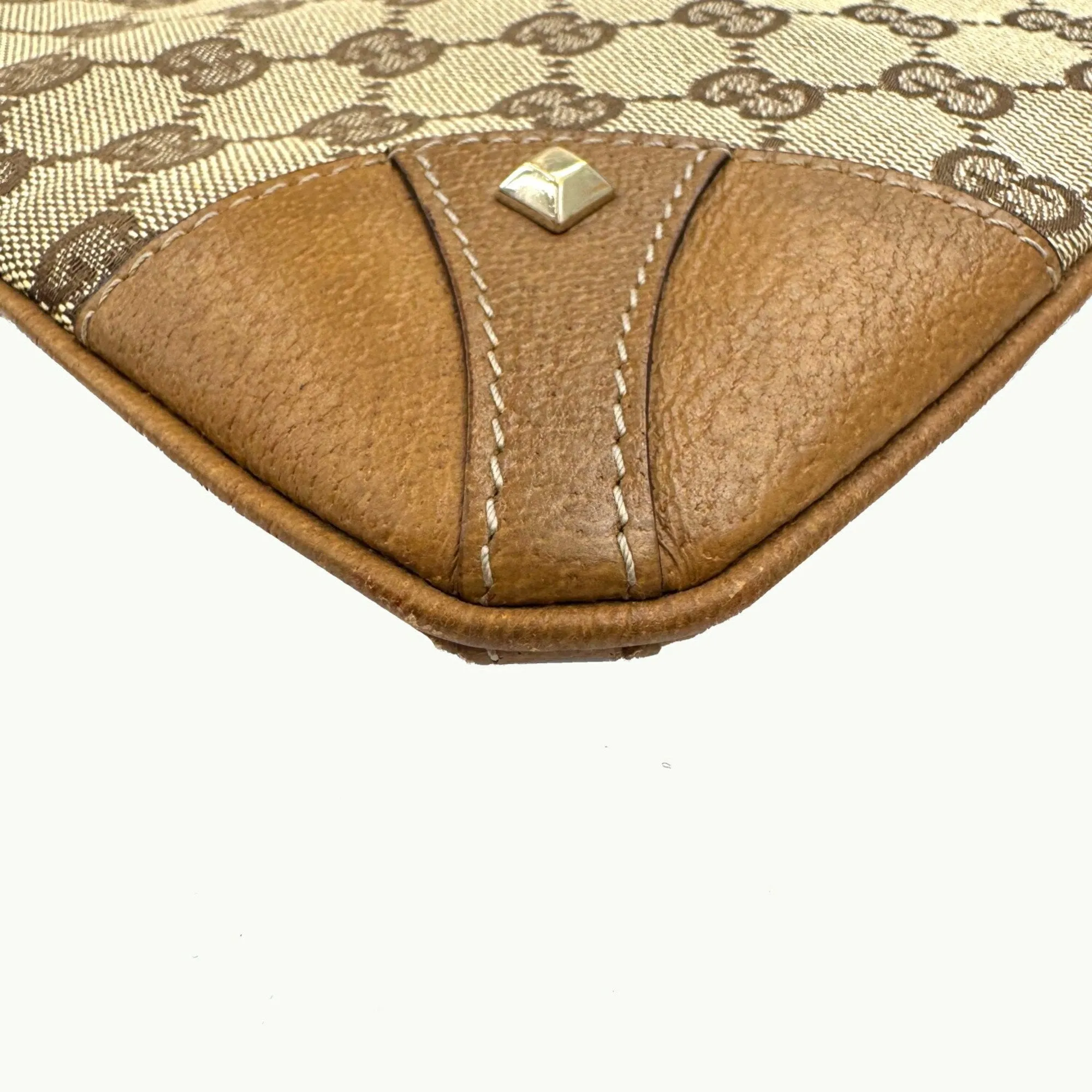 Gucci Canvas Leather Shoulder Bag (Pre-Owned)