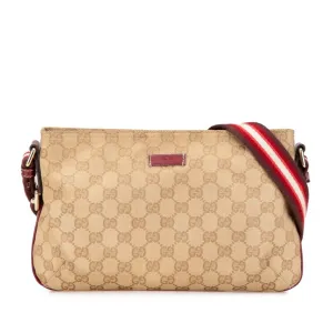 Gucci  Color Canvas Leather Shoulder Bag (Pre-Owned)