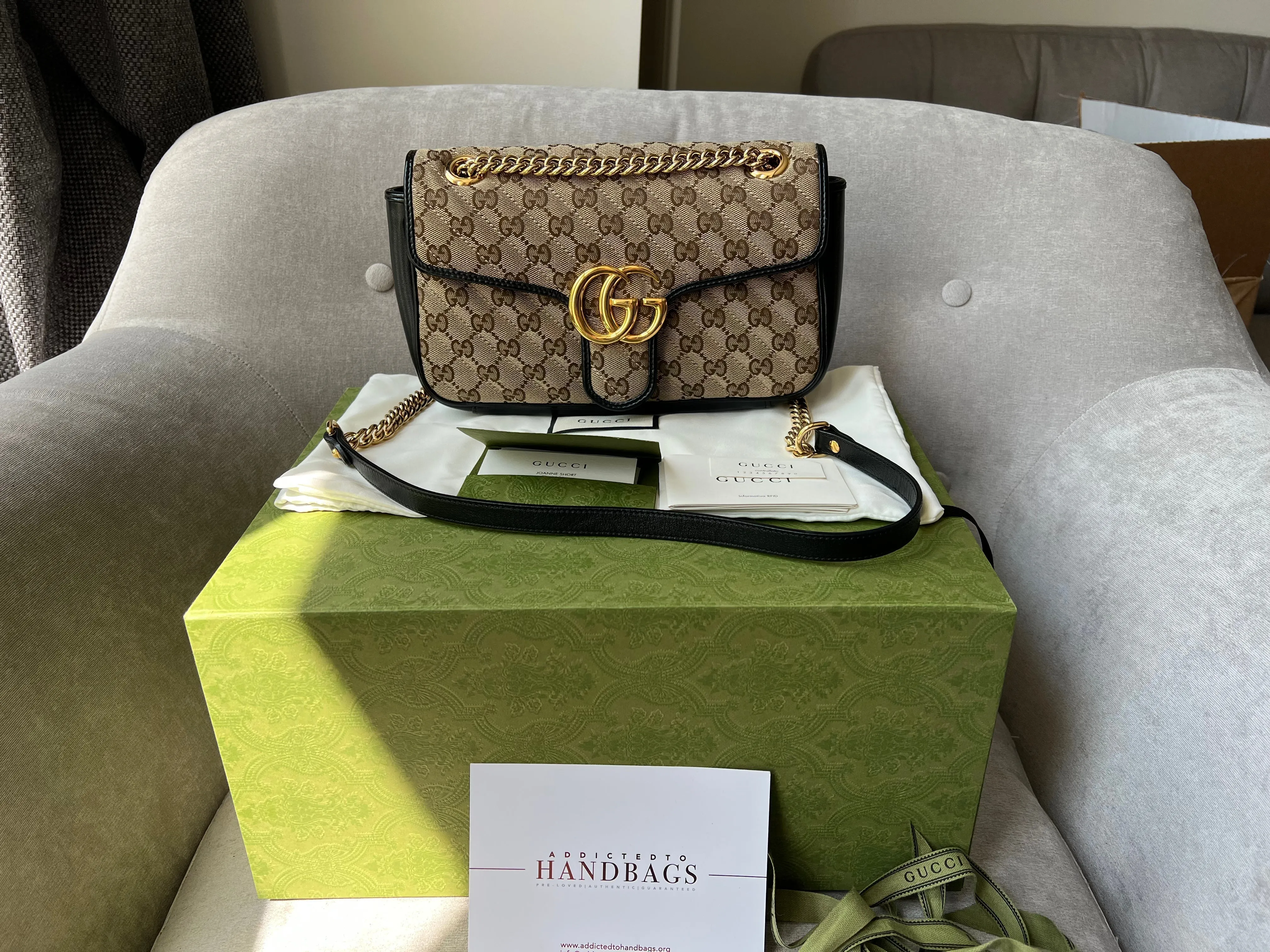 Gucci GG Beige Marmont Small Shoulder Bag (RRP ??1,570)