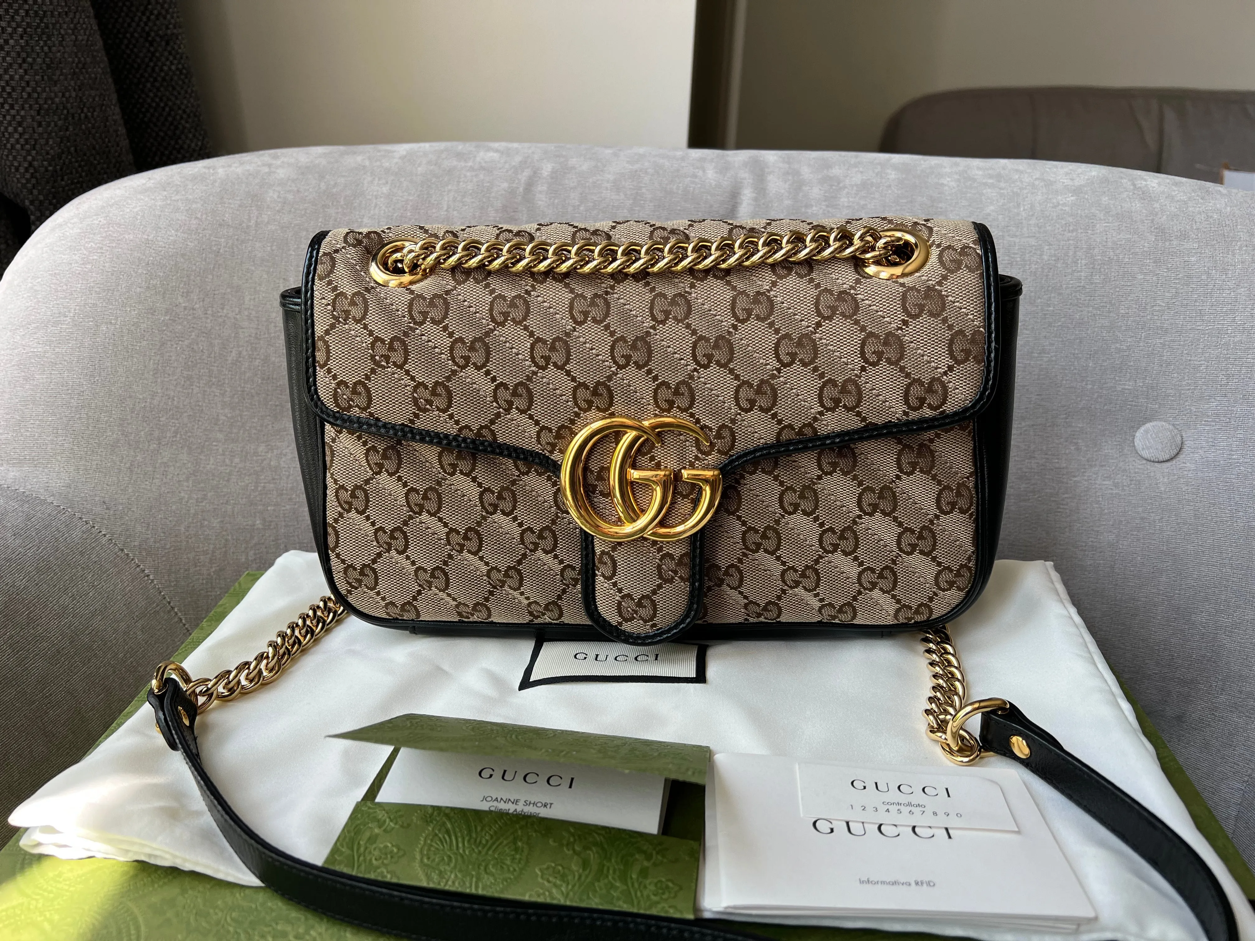 Gucci GG Beige Marmont Small Shoulder Bag (RRP ??1,570)