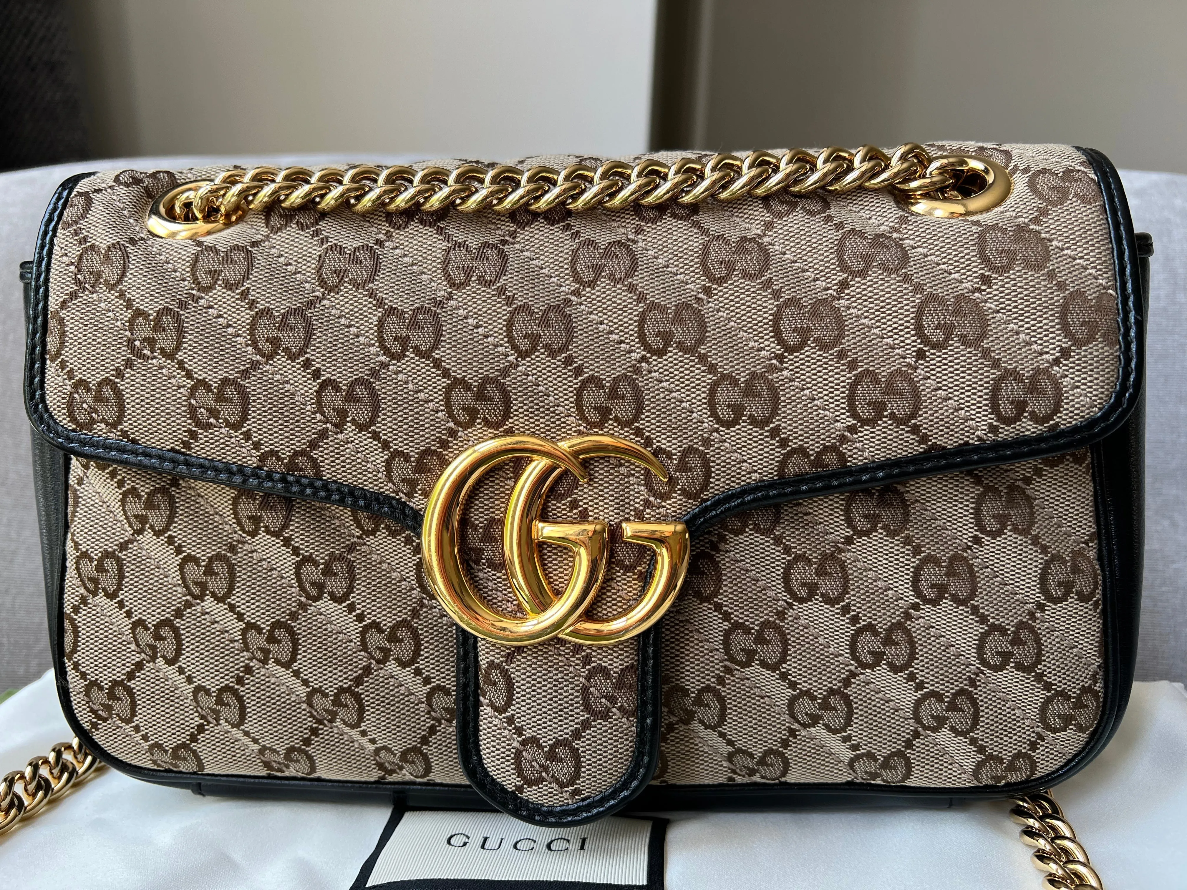 Gucci GG Beige Marmont Small Shoulder Bag (RRP ??1,570)