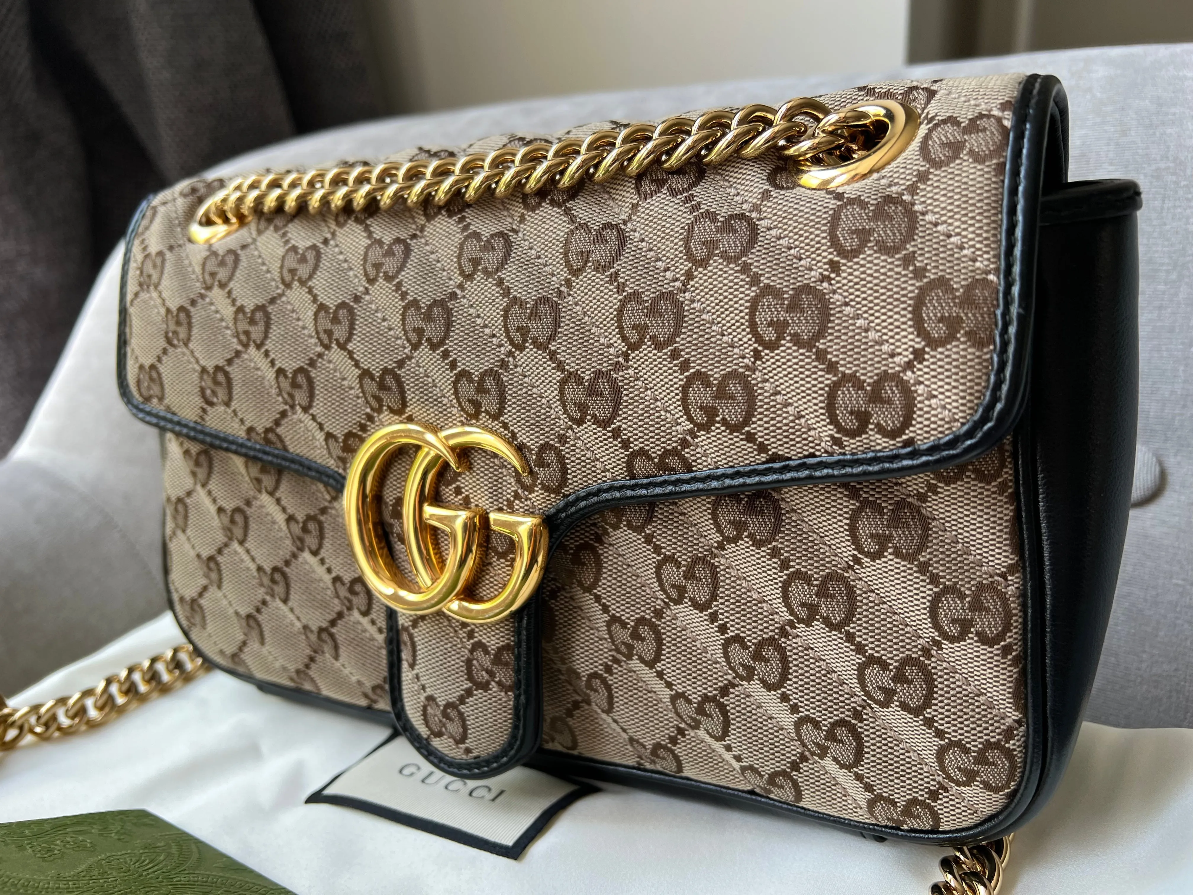Gucci GG Beige Marmont Small Shoulder Bag (RRP ??1,570)