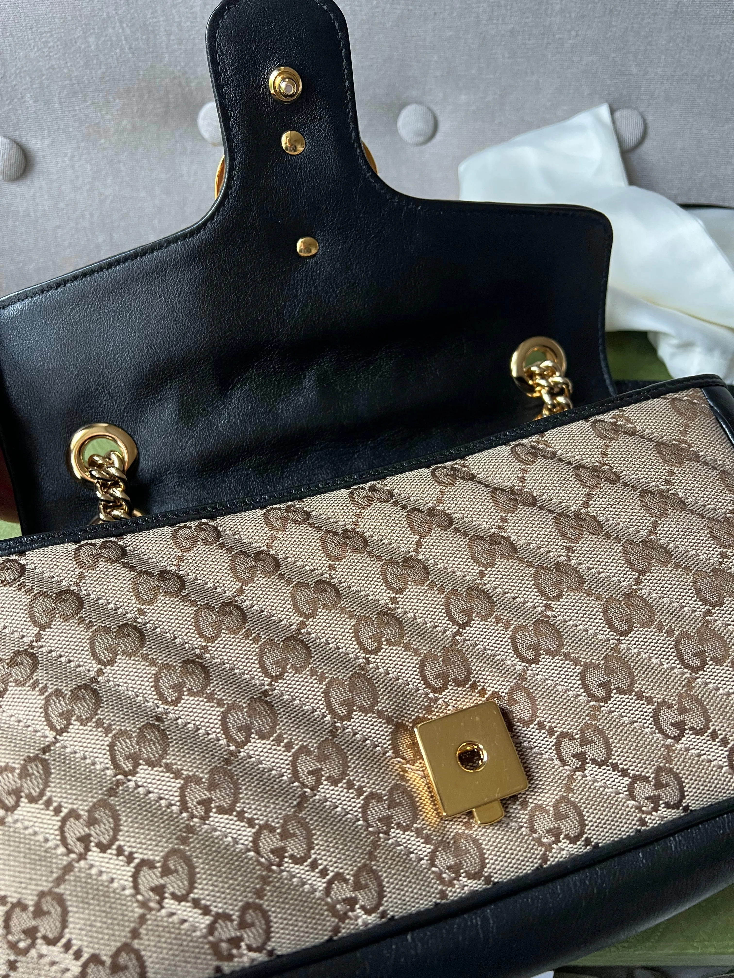 Gucci GG Beige Marmont Small Shoulder Bag (RRP ??1,570)
